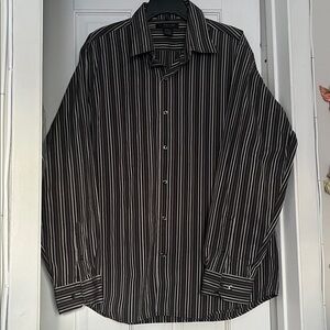 Brand new Ferrari Black and White Striped Dress Shirt.Never worn.